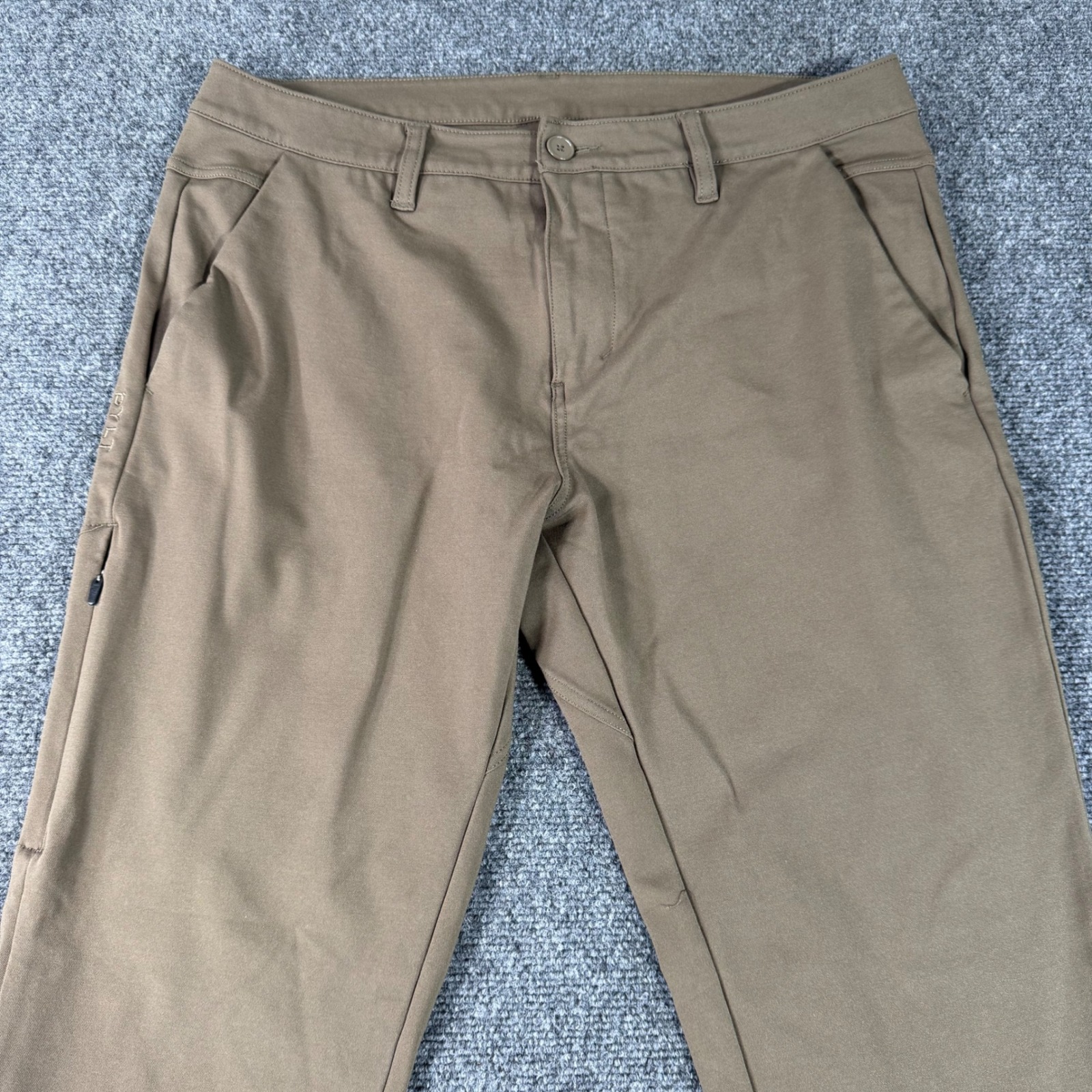 Bylt Premium Basics Everyday Pant 2.0 Mens 36 Skinny Fit Khaki Brown Tech Chino